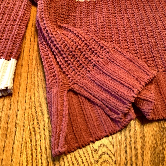 "POL" oversized sweater, L, cowl neck, color block - Picture 8 of 12
